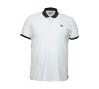 Poloshirt BLEND "BHRalf Big & Tall", Damen, Gr. 3XL, weiß, Web, 100% Baumwolle, unifarben, regular fit normal, V-Ausschnitt, Shirts, Klassisches Polo-Shirt in großen Größen (53865807-XXXL) weiß