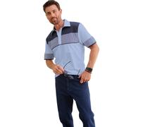 Poloshirt CATAMARAN "Kurzarm-Poloshirt", Herren, Gr. 64/66, blau (bleu, marine), 100% Baumwolle, gemustert, gestreift, mehrfarbig, ohne Ausschnitt, Shirts (692490-64) bleu, marine