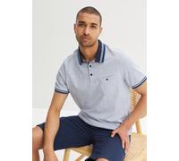 Poloshirt BONPRIX, Damen, Gr. 68/70 (4XL), blau (hellblau meliert), Obermaterial: 100% Baumwolle, regular fit, Shirts Poloshirt, Poloshirt aus reiner Baumwolle (65740440-68)
