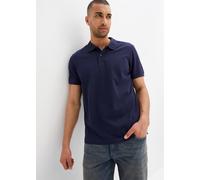 Poloshirt BONPRIX "Piqué-Poloshirt aus reiner Baumwolle", Damen, Gr. 44/46 (S), blau (dunkelblau), Obermaterial: 100% Baumwolle, regular fit, Shirts Poloshirt, Piqué-Poloshirt aus reiner Baumwolle (25