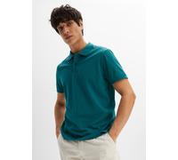 Poloshirt BONPRIX "Piqué-Poloshirt aus reiner Baumwolle", Damen, Gr. 44/46 (S), blau (petrol), Obermaterial: 100% Baumwolle, regular fit, Shirts Poloshirt, Piqué-Poloshirt aus reiner Baumwolle (640221