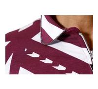 Poloshirt CREATION L "Poloshirt", Damen, Gr. 40, bordeaux, weiß, bedruckt, 95% Viskose, 5% Elasthan, gemustert, Shirts (83514227-40) bordeaux, weiß, bedruckt