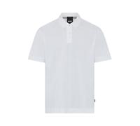 Poloshirt BOSS "C-Parris 80", Herren, Gr. M, weiß100, Jersey, Obermaterial: 100% Baumwolle, unifarben, regular fit normal, Rundhals, Bündchen, Shirts, Polokragen, reine Baumwolle, Regular Fit (6270435