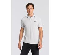 Poloshirt BOSS GREEN "Paddy", Herren, Gr. 3XL, grau (light, pastel grau053), Jersey, Obermaterial: 100% Baumwolle, regular fit, hoch geschlossener Ausschnitt, eng Bündchen, Shirts Poloshirt, mit kontr