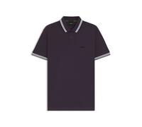 Poloshirt BOSS GREEN "Paddy", Herren, Gr. M, medium lila517, Jersey, Obermaterial: 100% Baumwolle, unifarben, regular fit, hoch geschlossener Ausschnitt, eng Bündchen, Shirts, mit kontrastfarbenen Str