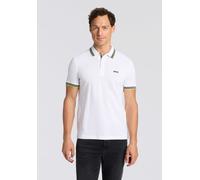 Poloshirt BOSS GREEN "Paddy", Herren, Gr. XL, weiß (open weiß112), Jersey, Obermaterial: 100% Baumwolle, regular fit, hoch geschlossener Ausschnitt, eng Bündchen, Shirts, atmungsaktive Piqué-Webstrukt