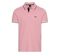Poloshirt BOSS GREEN "Paul", Herren, Gr. 3XL, rosa (open pink696), Jersey, Obermaterial: 92% Baumwolle, 8% Elasthan, slim fit, hoch geschlossener Ausschnitt, eingesetzt Bündchen kontrastfarben, Shirts