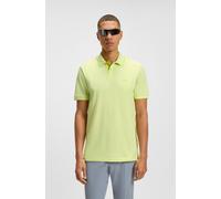 Poloshirt BOSS GREEN "Paul", Herren, Gr. L, grün (light, pastel grün337), Jersey, Obermaterial: 92% Baumwolle, 8% Elasthan, slim fit, hoch geschlossener Ausschnitt, eingesetzt Bündchen kontrastfarben,