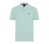 Poloshirt BOSS GREEN "Paul", Herren, Gr. XXL, turquoise, aqua448, Jersey, Obermaterial: 92% Baumwolle, 8% Elasthan, slim fit, hoch geschlossener Ausschnitt, eingesetzt Bündchen kontrastfarben, Shirts,