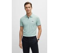 Poloshirt BOSS GREEN "Paul Stretch-Baumwoll-Pique", Herren, Gr. XXL, grün (turquoise, aqua448), Jersey, Obermaterial: 92% Baumwolle, 8% Elasthan, slim fit, hoch geschlossener Ausschnitt, eingesetzt Bü