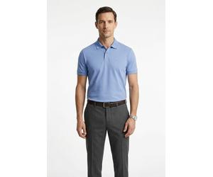 Poloshirt BOSS GREEN "Pio 2", Herren, Gr. L, light, pastel blau459, Jersey, Obermaterial: 100% Baumwolle, gestreift, regular fit normal, Rippstrickbündchen, Shirts (68266969-L) light, pastel blau459