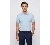 Poloshirt BOSS GREEN "Pio 2", Herren, Gr. S, open blau460, Jersey, Obermaterial: 100% Baumwolle, unifarben, regular fit normal, Rippstrickbündchen, Shirts (71661045-S) open blau460