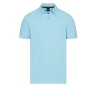 Poloshirt BOSS GREEN "Pio", Herren, Gr. 3XL, blau (light, pastel blau455), Jersey, Obermaterial: 100% Baumwolle, unifarben, regular fit normal, hoch geschlossener Ausschnitt, eingesetzt Bündchen, Shir