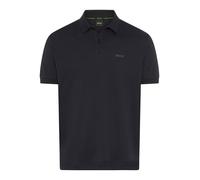 Poloshirt BOSS GREEN "Pio", Herren, Gr. L, dunkelblau402, Jersey, Obermaterial: 100% Baumwolle, unifarben, regular fit normal, Rundhals, abgestepptes Bündchen, Shirts, mit Knöpfen, regular fit, tonige
