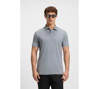 Poloshirt BOSS GREEN "Pio", Herren, Gr. L, dunkelgrau026, Jersey, Obermaterial: 100% Baumwolle, unifarben, regular fit normal, hoch geschlossener Ausschnitt, eingesetzt Bündchen, Shirts, mit Polokrage