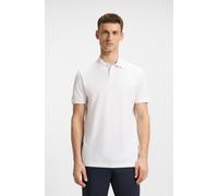 Poloshirt BOSS GREEN "Pio", Herren, Gr. M, weiß, Jersey, Obermaterial: 100% Baumwolle, unifarben, regular fit normal, hoch geschlossener Ausschnitt, eingesetzt Bündchen, Shirts, mit Polokragen (677993