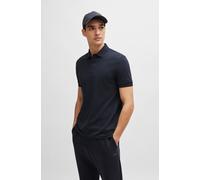 Poloshirt BOSS GREEN "Pio", Herren, Gr. XL, blau (dunkelblau), Jersey, Obermaterial: 100% Baumwolle, unifarben, regular fit normal, hoch geschlossener Ausschnitt, eingesetzt Bündchen, Shirts, mit Polo