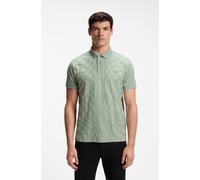 Poloshirt BOSS GREEN "Porsche Spirit 70 Capsule Collection", Herren, Gr. L, grün (open grün357), Jersey, Obermaterial: 100% Baumwolle, unifarben, regular fit normal, Rippbündchen, Shirts, Premium Herr