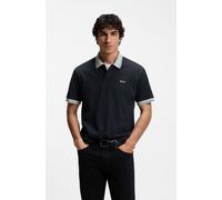 BOSS Orange Regular Fit Poloshirt aus reiner Baumwolle Modell 'BLOCKS' in Marine, Größe XL
