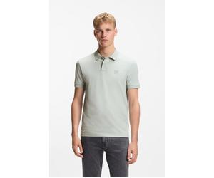 Poloshirt BOSS ORANGE "Passenger", Herren, Gr. 5XL, silber043, Jersey, Obermaterial: 95% Baumwolle, 5% Elasthan, Basic hüftbedeckend, hoch geschlossener Ausschnitt, eng Bündchen, Shirts, mit Polokrage