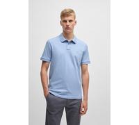 Poloshirt BOSS ORANGE "Passenger", Herren, Gr. XL, blau (open blau470), Jersey, Obermaterial: 95% Baumwolle, 5% Elasthan, casual, Basic hüftbedeckend, hoch geschlossener Ausschnitt, Kurzarm eng Bündch