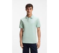 Poloshirt BOSS ORANGE "Passenger Regular Fit", Herren, Gr. L, blau (446_turquoise, aqua), Jersey, Obermaterial: 95% Baumwolle, 5% Elasthan, unifarben, Basic hüftbedeckend, hoch geschlossener Ausschnit
