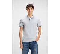 Poloshirt BOSS ORANGE "Passenger Regular Fit", Herren, Gr. M, grau (light, pastel grau053), Jersey, Obermaterial: 95% Baumwolle, 5% Elasthan, Basic hüftbedeckend, hoch geschlossener Ausschnitt, eng Bü