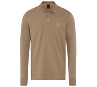 Poloshirt BOSS ORANGE "Passerby", Herren, Gr. XXXL, open grün346, Jersey, Obermaterial: 95% Baumwolle, 5% Elasthan, casual, körpernah hüftbedeckend, hoch geschlossener Ausschnitt, Langarm eingesetzt e