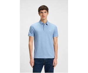 Poloshirt BOSS ORANGE "Passertip", Herren, Gr. 3XL, blau (open blau470), Piqué, Obermaterial: 95% Baumwolle, 5% Elasthan, unifarben, slim fit hüftbedeckend, V-Ausschnitt, eingesetzt Bündchen, Shirts,