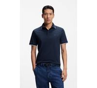 Poloshirt BOSS ORANGE "Passertip", Herren, Gr. 3XL, open blau464, Piqué, Obermaterial: 95% Baumwolle, 5% Elasthan, unifarben, slim fit hüftbedeckend, V-Ausschnitt, eingesetzt Bündchen, Shirts, mit BOS