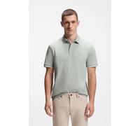Poloshirt BOSS ORANGE "Passertip", Herren, Gr. 3XL, silber043, Piqué, Obermaterial: 95% Baumwolle, 5% Elasthan, unifarben, slim fit hüftbedeckend, V-Ausschnitt, eingesetzt Bündchen, Shirts Poloshirt,