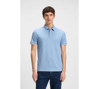 Poloshirt BOSS ORANGE "Passertip", Herren, Gr. L, blau (open blau470), Piqué, Obermaterial: 95% Baumwolle, 5% Elasthan, slim fit hüftbedeckend, V-Ausschnitt, eingesetzt Bündchen, Shirts, mit BOSS Logo