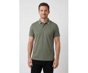 Poloshirt BOSS ORANGE "Passertip", Herren, Gr. L, open grau076, Piqué, Obermaterial: 95% Baumwolle, 5% Elasthan, unifarben, slim fit hüftbedeckend, V-Ausschnitt, eingesetzt Bündchen, Shirts, mit BOSS