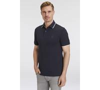 Poloshirt BOSS ORANGE "Passertip", Herren, Gr. XXL, blau (404_schwarz_blau), Piqué, Obermaterial: 95% Baumwolle, 5% Elasthan, unifarben, slim fit hüftbedeckend, V-Ausschnitt, eingesetzt Bündchen, Shir