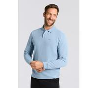 Poloshirt BOSS ORANGE "Petempestolong", Herren, Gr. 3XL, blau (light, pastel blau451), Jersey, Obermaterial: 82% Baumwolle, 12% Polyamid, 6% Elasthan, regular fit, hoch geschlossener Ausschnitt, einge