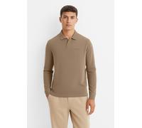 Poloshirt BOSS ORANGE "Petempestolong", Herren, Gr. 6XL, braun (open grün346), Jersey, Obermaterial: 82% Baumwolle, 12% Polyamid, 6% Elasthan, regular fit, hoch geschlossener Ausschnitt, eingesetzt Bü