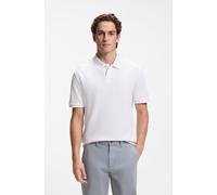 Poloshirt BOSS ORANGE "Phoenix", Herren, Gr. M, weiß (weiß100), Jersey, Obermaterial: 100% Baumwolle, unifarben, regular fit normal, Rundhals, Bündchen, Shirts, Regular Fit, reine Baumwolle, Logostick