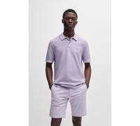 Poloshirt BOSS ORANGE "Prime", Herren, Gr. L, open lila549, Jersey, Obermaterial: 100% Baumwolle, regular fit hüftlang, hoch geschlossener Ausschnitt, eng elastischer Bund, Shirts, mit Polokragen (379