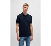 Poloshirt BOSS ORANGE "Prime", Herren, Gr. M, blau (404_schwarz_blau), Jersey, Obermaterial: 100% Baumwolle, unifarben, regular fit hüftlang, hoch geschlossener Ausschnitt, eng elastischer Bund, Shirt