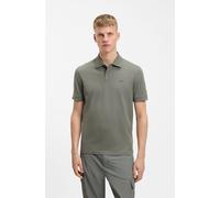 Poloshirt BOSS ORANGE "Prime", Herren, Gr. M, grün (open grau076), Jersey, Obermaterial: 100% Baumwolle, regular fit hüftlang, hoch geschlossener Ausschnitt, eng elastischer Bund, Shirts, mit Polokrag