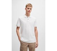 Poloshirt BOSS ORANGE "Prime Regular Fit", Herren, Gr. L, weiß (100_weiß), Jersey, Obermaterial: 100% Baumwolle, unifarben, regular fit hüftlang, hoch geschlossener Ausschnitt, eng elastischer Bund, S