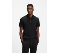 Poloshirt BOSS "Palosh", Herren, Gr. S, schwarz 001, Jersey, Obermaterial: 100% Baumwolle, unifarben, slim fit normal, hoch geschlossener Ausschnitt, abgesteppte Kante, Shirts Poloshirt, mit tonalem L