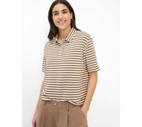 Poloshirt BRAX "Style CARA S", Damen, Gr. 40, braun, 67% Viskose, 26% Polyester, 7% Elasthan, Shirts (83505955-40) braun