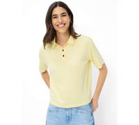 Poloshirt BRAX "Style CARA S", Damen, Gr. 46, gelb, 67% Viskose, 26% Polyester, 7% Elasthan, Shirts (79875711-46) gelb