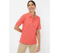 BRAX Poloshirt CLEO Damen Kurzarm Pima Pique 97% Baumwolle, 3% Elasthan Apricot Gr. 36