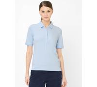 Poloshirt BRAX "Style CLEO", Damen, Gr. 44, bleu, 97% Baumwolle, 3% Elasthan, Shirts (60801351-44) bleu