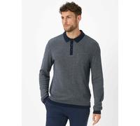 Brax Modern Fit Longsleeve Poloshirt dunkelblau, Einfarbig