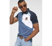 Poloshirt BRUNO BANANI, Herren, Gr. XXL (60/62), blau (marine), Piqué, Obermaterial: 57% Baumwolle, 38% Polyester, 5% Elasthan. Einsatz: 95% Baumwolle, 5% Elasthan, bestickt, körpernah, Shirts, Kurzar