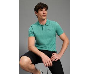 Poloshirt BRUNO BANANI "Spezial meliertes", Herren, Gr. 3XL (64/66), grün, Slub, Obermaterial: 100% Baumwolle, meliert, schmal, angesetztes Bündchen, Shirts, schmale Passform, Kurzarm, mit Polokragen 