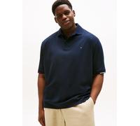 Poloshirt "BT-INTERLOCK FLAGCUFF SLIM FIT-B", Herren, Gr. 4XL, blau (desert sky), Jersey, Obermaterial: 100% Baumwolle, TOMMY HILFIGER BIG & TALL, unifarben, regular fit normal, Rundhals, eingesetzt a